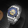 Luxury Fashion Skeleton Watch for Men Luminous Military Watch Men Classsic Watches Stainless Steel Band Sport Wristwatch Relogio