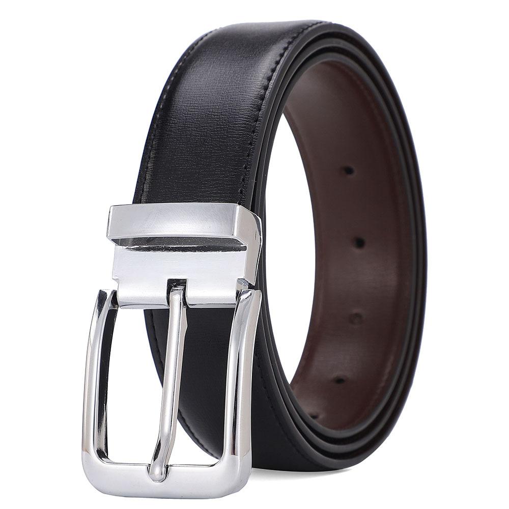 3.3cm width Pin Buckle Men's Leather Belt Men's Accessories High-end Luxury Fashion Simple Waist Belt Belts for Men