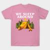 T Shirt Women We Sleep Around Camping T Shirt Funny Camp Shirt Harajuku Print Kawaii Tshirt Summer Short Sleeve Female T-Shirt Top Tee
