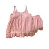 Women's Summer Pajama Set: Sweet Loose Camisole & Shorts with Removable Chest Pads