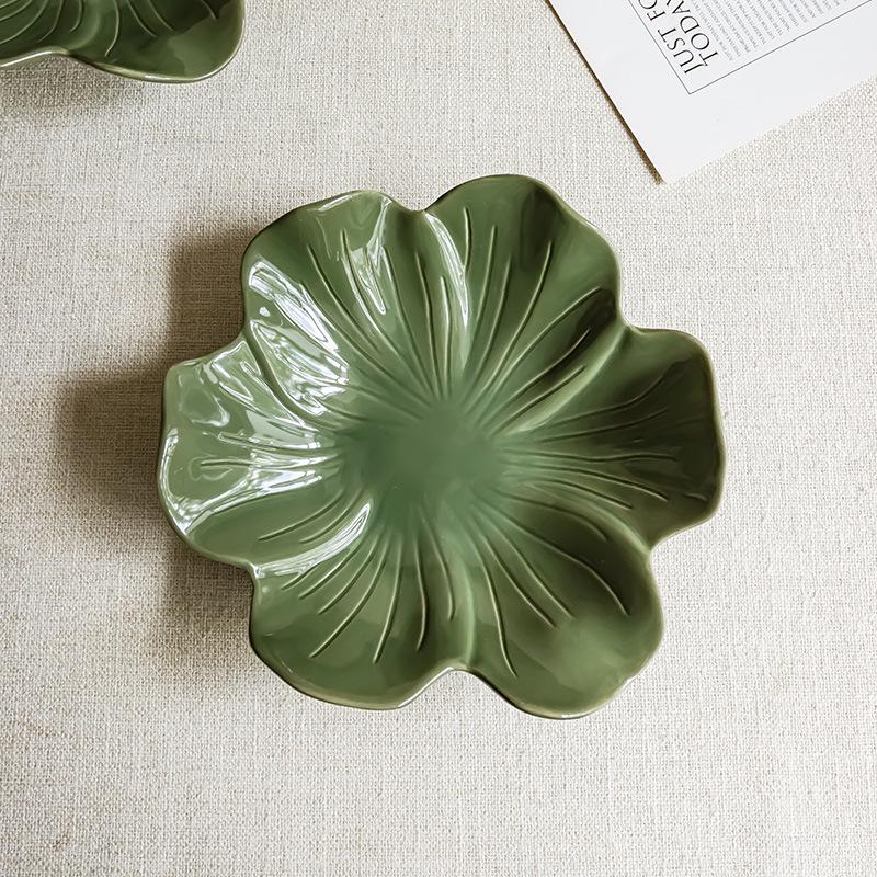 Nordic Irregular Ceramic 9-Inch Plate for Dining, Fruit, Candy, or Snacks