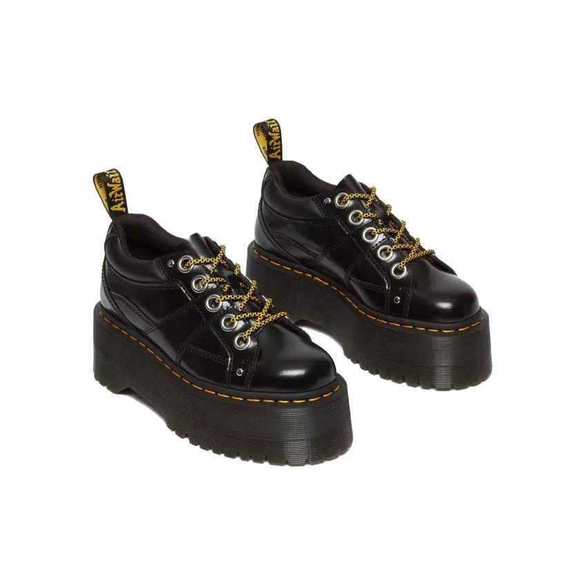 Dr. Martens  5-Eye Max Buttero Leather Platform Black Buttero Women Sneakers 31423001