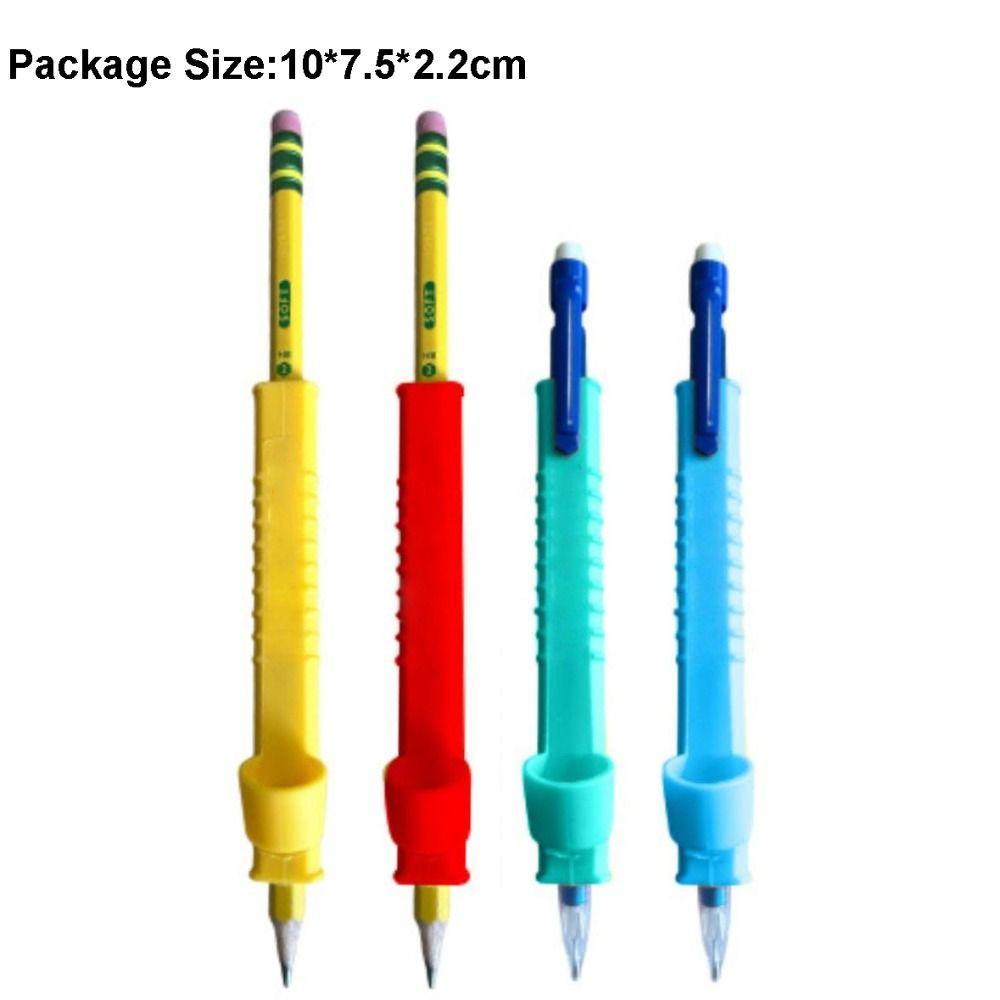 4Pcs/Set Silicone Pencil Sleeves Textured Pen Holder Portable Pen Protective Cover