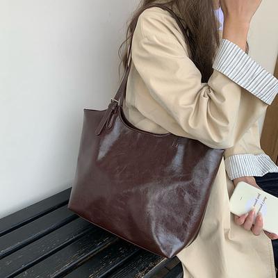 Tote Bag Women's Large Capacity Bag New Style College Students' Commuting Bags for Class and Work Versatile Shoulder Bags for Women