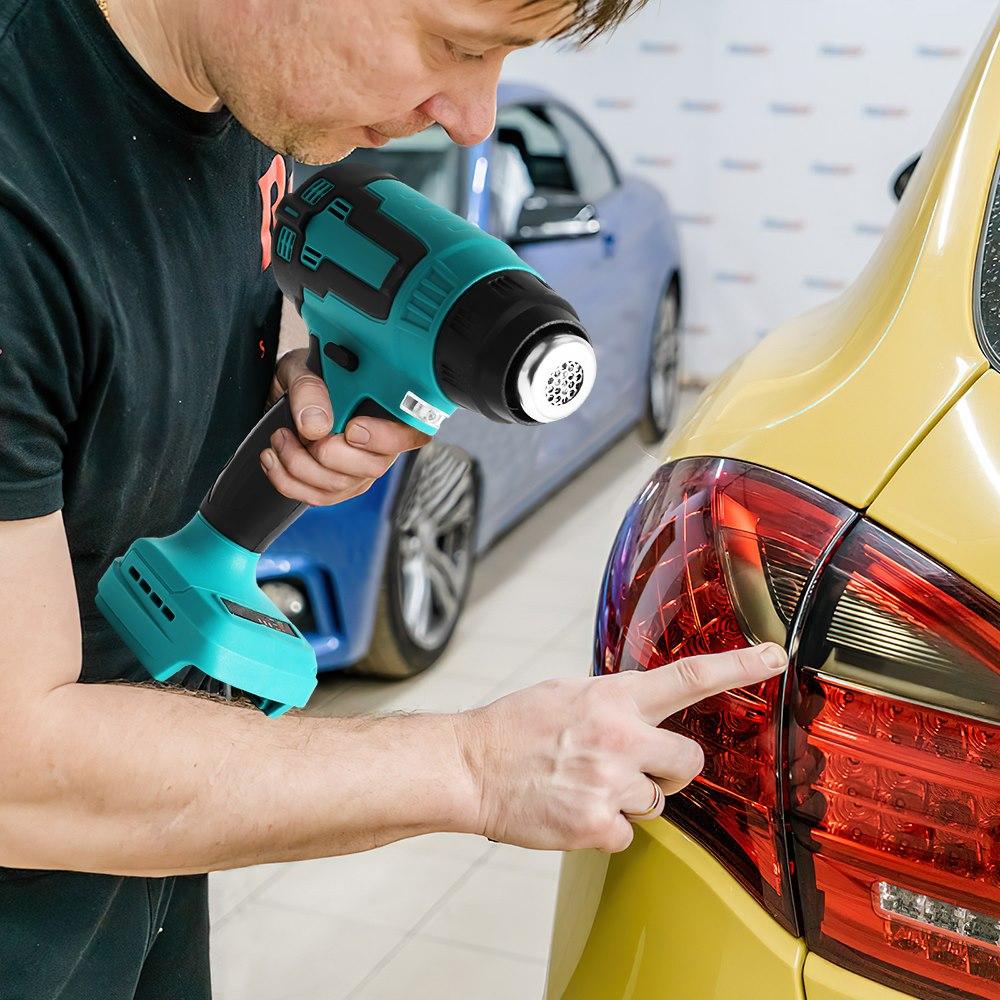 500W Cordless Hot Air Machine18V Rechargable Li-Battery Quick Heating Heat Gun for Shrink Wrapping Heat Shrink Tube PVC