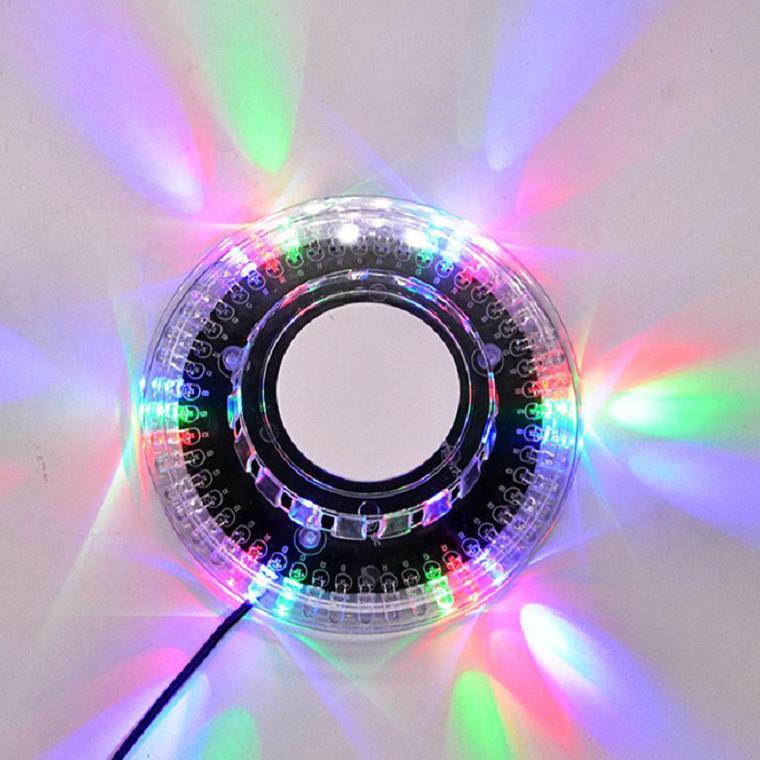 48-Bead Sound-Activated UFO Lampshade: Colorful Stage & Strobe Atmosphere Light with USB