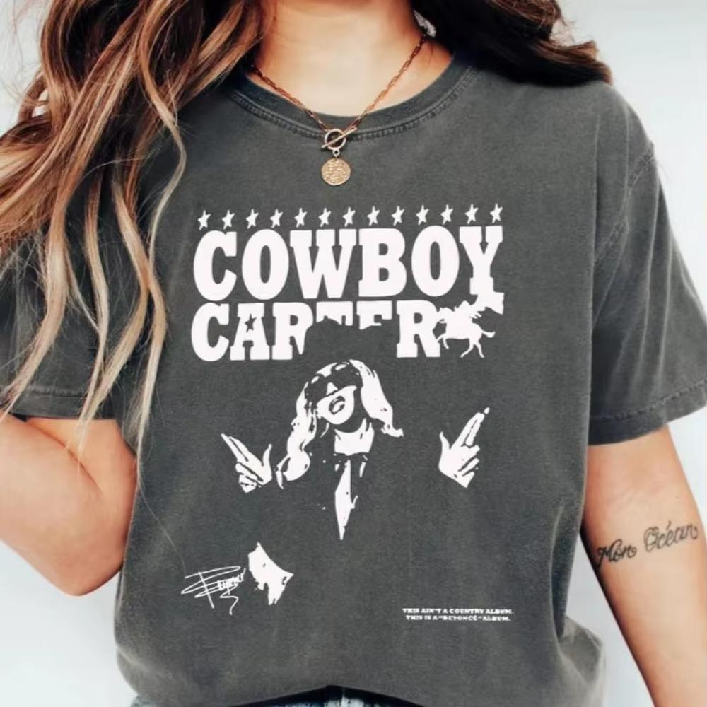 

2026 Summer Design Beyoncé Cowboy Adventure Journey Tour PerforUnisexce HighQuality Comfortable Unisexs Roundneck Printed TShirt 4XL