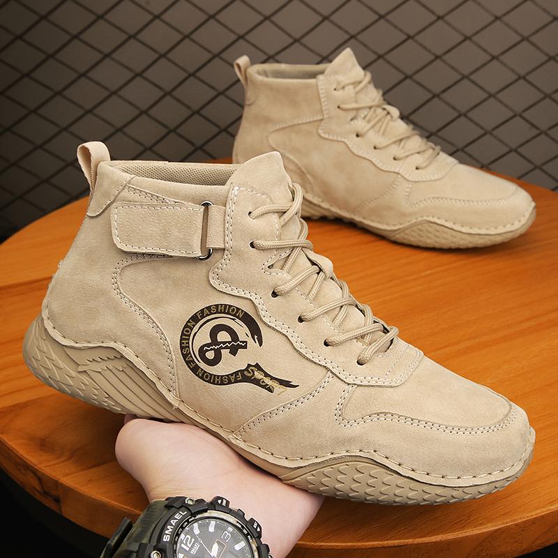 Pig Leather Boots Men Shoes Comfortable Ankle Boots for Men Casual Shoes Moccasins Men Winter Boots