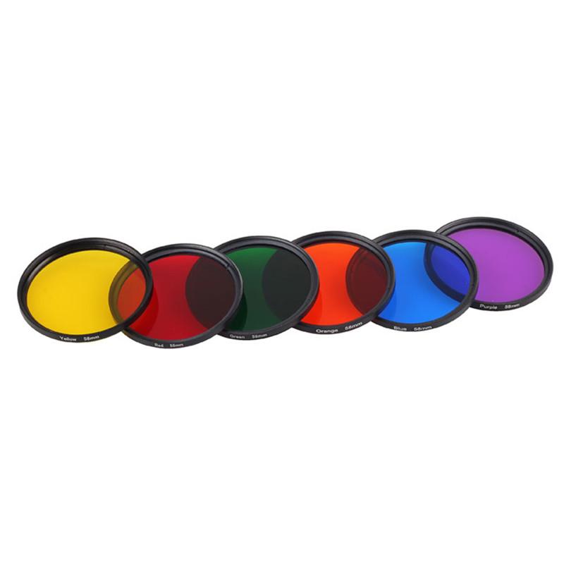 Lens filter Gradient ND Filter Full Color ND2 ND4 ND8 Red Yellow Green Orange Blue Grey Purple For GoPro Canon Nikon Sony 6