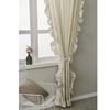 Light Luxury Green Plants Ruffle Edge Curtain Finished Wholesale Bedroom Kitchen Curtain Small Valance Bay Window Hook Curtains