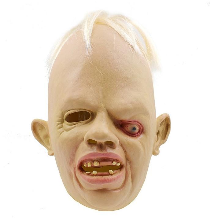 Seven Treasures Squinting Monster Latex Mask - Halloween Cosplay & Masquerade Decoration