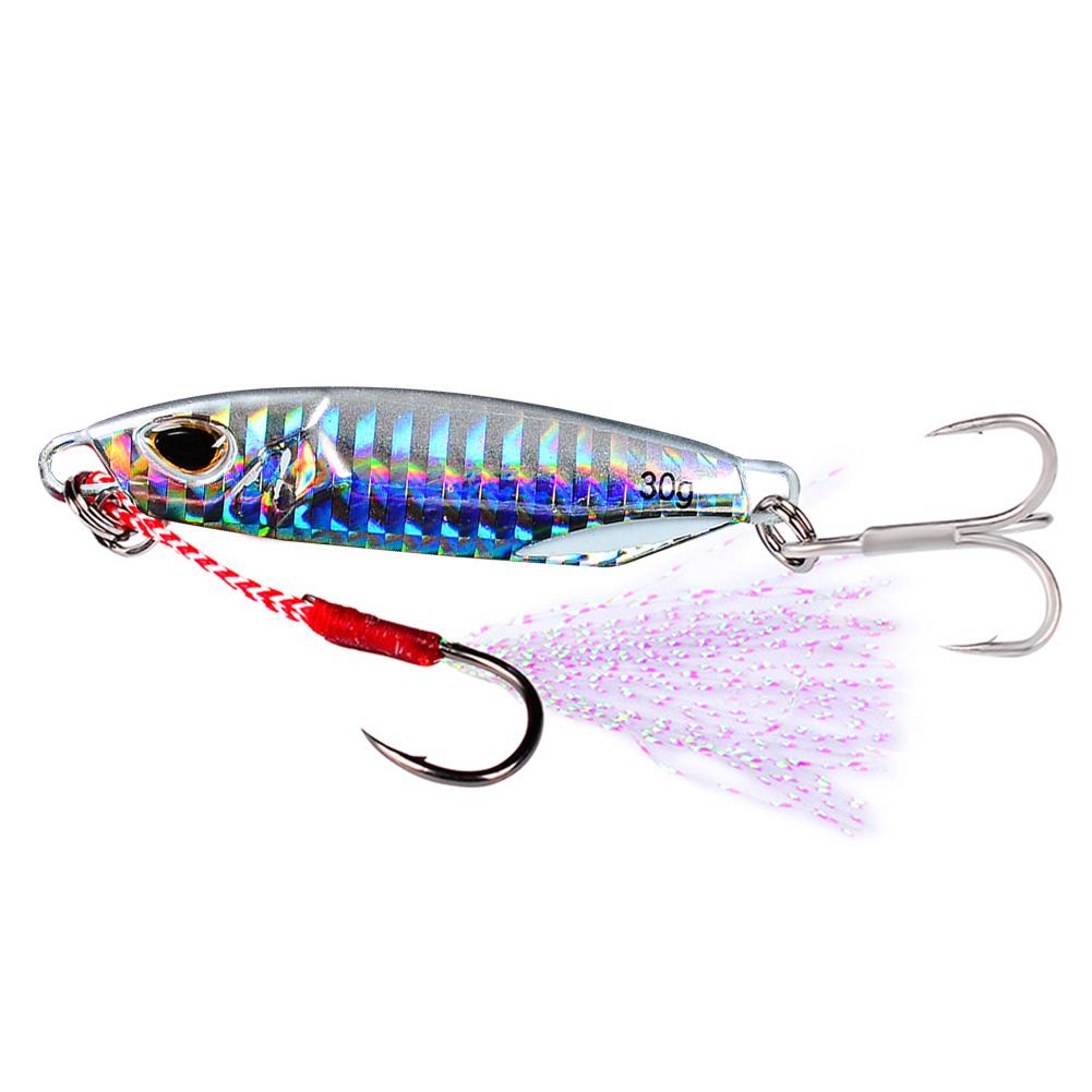 

30г 65мм Рыболовная приманка Металлические блестки Железная пластина Воблер Вращающаяся приманка Дальнобойная рыболовная приманка для морской и пресной воды