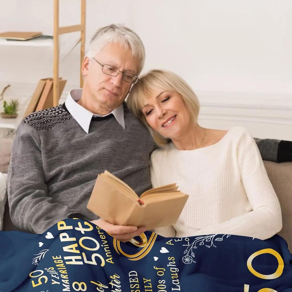 50th Anniversary Gift, 50th Anniversary Golden Wedding Day Couple Gift for Parents and Grandparents, Gift for Husband and Wife