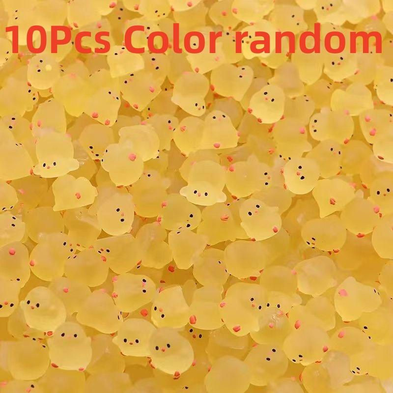 

10-30Pcs Mini Fluorescence Chicken Moss Toy Microlandscape Miniature Chick Figurines Fairy Garden Accessories Home Decor Crafts