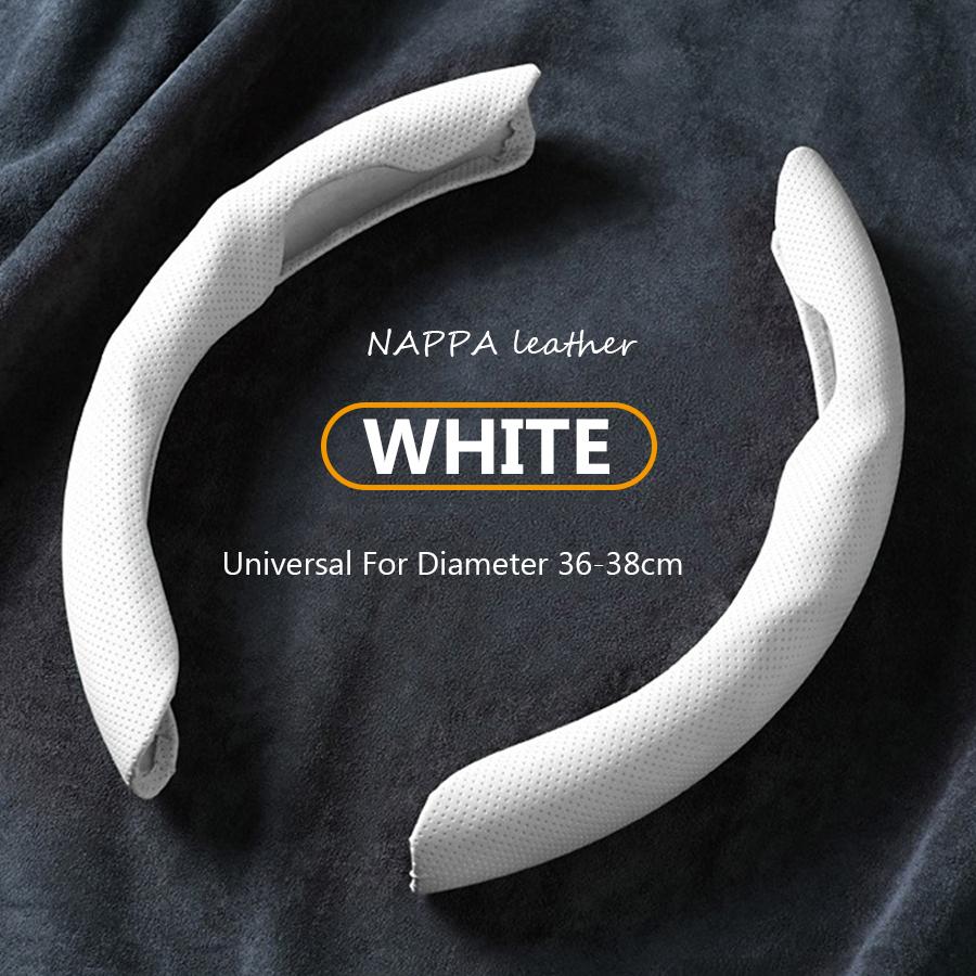 Universal Car Steering Wheel Cover NAPPA Leather 2PCS-Dimensional Anti Slip, Timple And Fashionable Protector Car Accessories