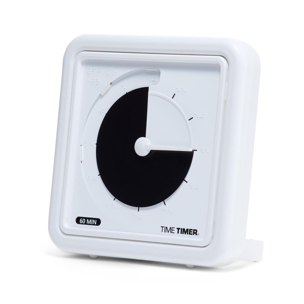 Braille Black Time Learning Authentic Timer, 19cm, 60-Minute Timer, Disc, Management, Timer, TTA1-EB-BK-W,