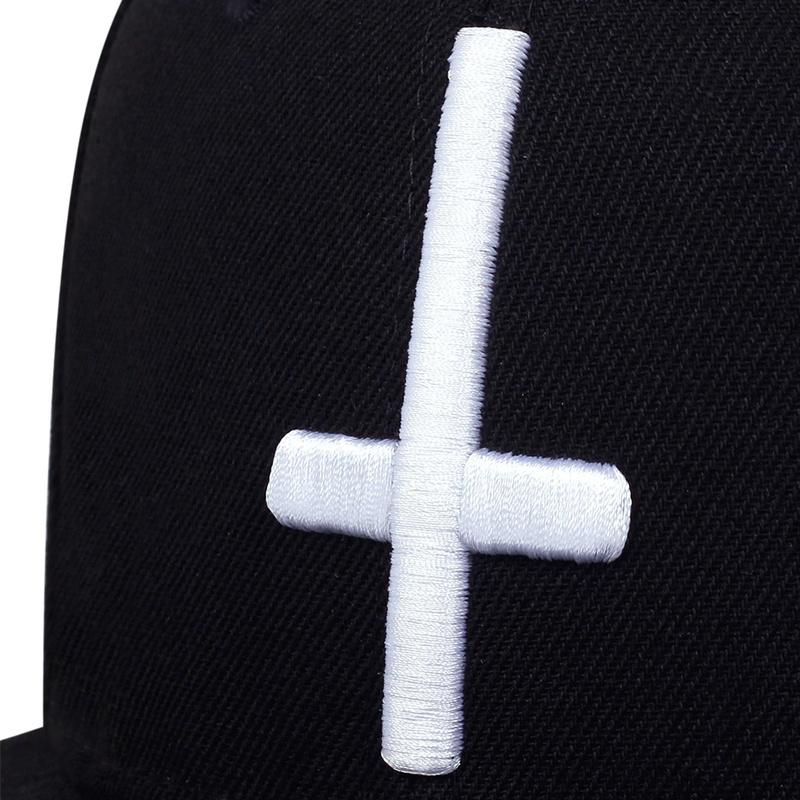 Unisex Flat Cross Embroidery Hip-Hop Hats Spring Autumn Outdoor Adjustable Casual Baseball Caps Sunscreen Hat