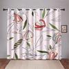 2 Panel Bird Tropical Plant Leaf Printed Curtains for Bedroom Living Room Blinds Window Cortinas Grommet Top Rod Pocket Drape