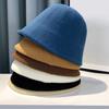 Round Dome Short Brim Thick Warm Bucket Hat Women Winter Knitting Wool Basin Hat Fashion Accessories