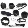 7 stk/sett Sex Bondage Restraint Kit Håndjern Krage Gag Mask Pisk Voksen sexleketøy for par gaver
