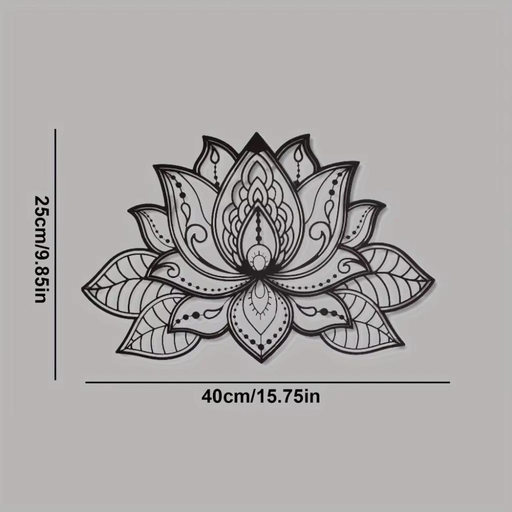 1 шт. Мандала из металла в виде цветка лотоса – Духовный дизайн мандалы — фото 3