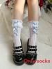 Girls Polka Dot Ruffle Tulle Butterfly Bow Knee Socks With Frictionresistant Fabric For Teens
