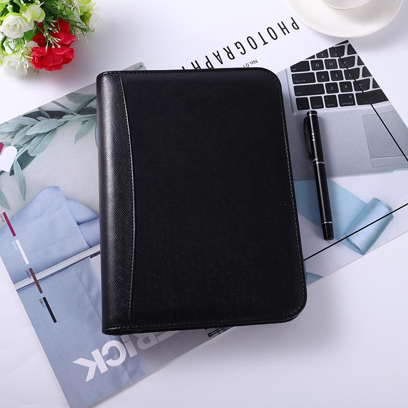 Multifunctional A5/B5 Loose-leaf Zipper Notebook with 8-Digit Calculator & Account Book