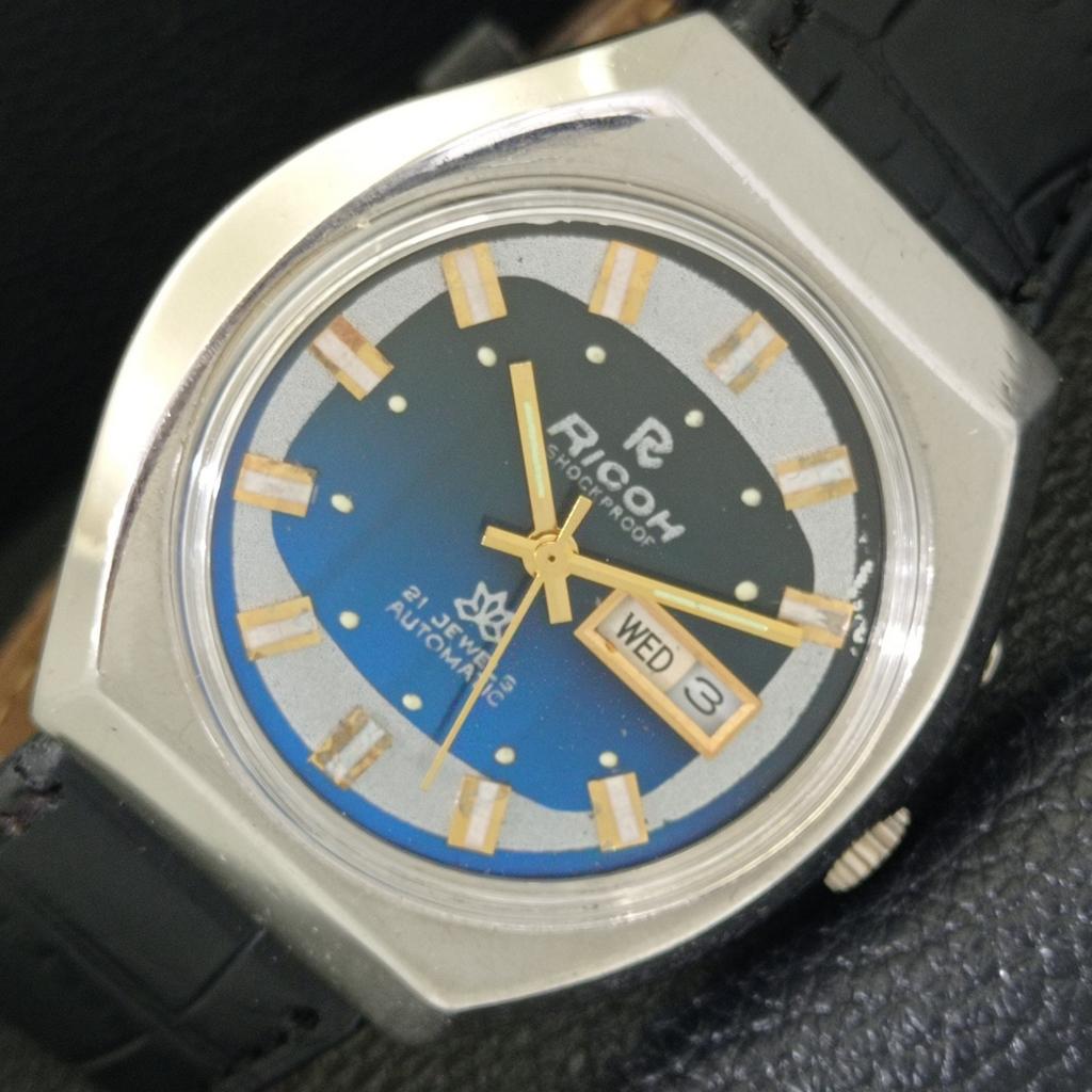 

ВИНТАЖНЫЕ АВТОМАТИЧЕСКИЕ ЧАСЫ RICOH R31 ЯПОНИЯ МУЖСКИЕ СИНИЙ ЦИФЕРБЛАТ a700746-5 R204-a700746