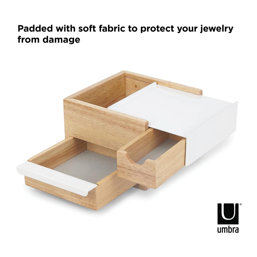 Umbra Accessory Storage Jewelry Storage Jewelry Box Tray Case Small Item Storage Trinket Box Interior Umbra Mini STOWIT 21005314390 Natural