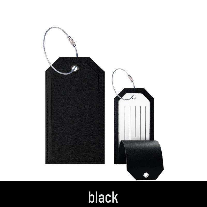 Double-Sided Leather Luggage Tag with Signature Paper Insert