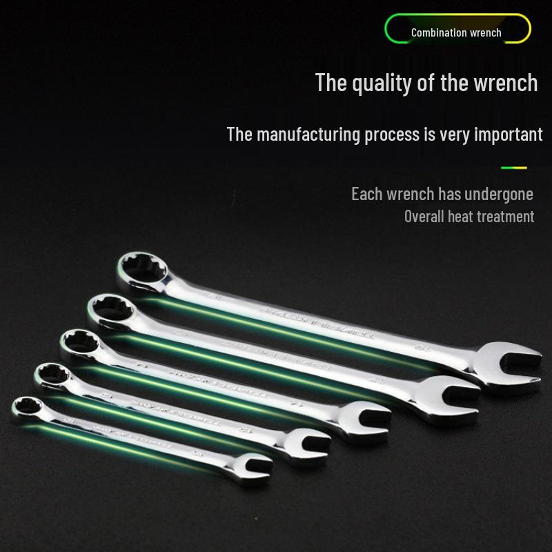 Dual-Use Wrench: Open-End & Ring Spanner 6-30mm Auto Repair Tool