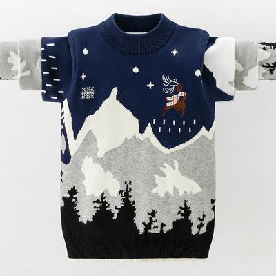 Boys' Double-Layer Knit Sweater - Autumn/Winter 2026 Collection (Medium/Large)