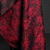 100cm*155cm Rose Jacquard Dyed Fabric Embossed Dark Red 3D Fabric Dark Red Dress Suit DIY Sewing Craft Dress Supplies