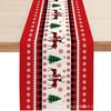 Christmas Table Runner with Santa and Tree Design