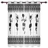 African Women Apron Ceramic Cartoon Window Curtains Bedroom Kitchen Decor Curtain Panel Window Curtains for Living Room