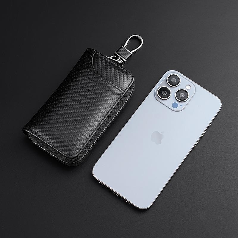 Carbon Fibre Car Key Bag Cover Case Key Wallet For Toyota Camry Yaris Hilux Prius Avensis Auris Corolla Auto Interior Accessory