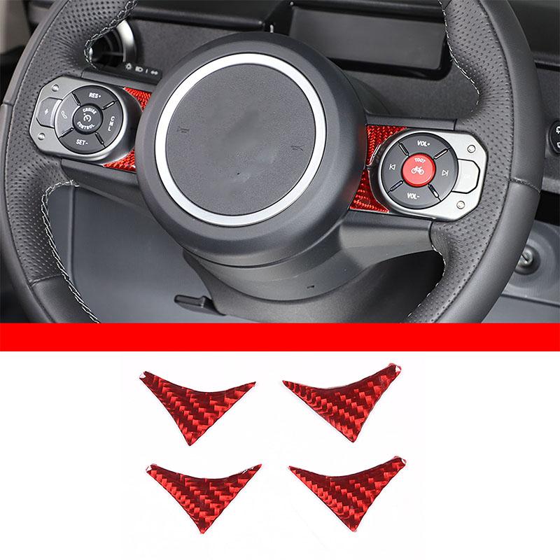 

Fiber For INEOS Grenadier 2020-2026 Red Soft Carbon Interior Kit Dashboard Console Gear Shift Panel Cover Decorative Stickers