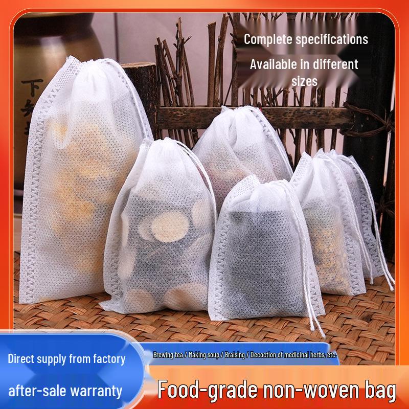 

Large Capacity Non-Woven Tea & Spice Stew Bag - Small Bubble Filter Bag for Braising & Medicinal Decoction 5x7 cm - 100 pcs - White