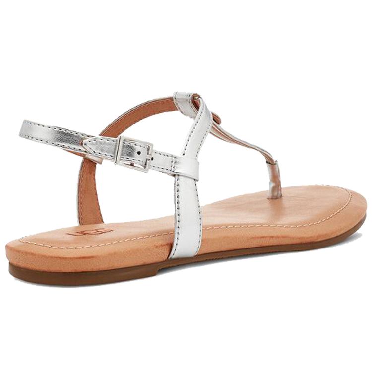 UGG Sandali Donna in Pelle a Fascia Singola Argento 1118516-SLVM