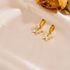 Elegant Titanium Steel Butterfly Necklace & Earring Set with Pearl Tassels - Non-Fading Stainless Steel