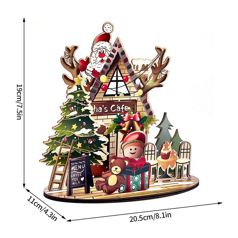

Рождественские деревянные подарочные украшения своими руками 2025 Веселая рождественская атмосфера рабочего стола Decortion Подарки на рождественскую вечеринку для детей Фотореквизит
