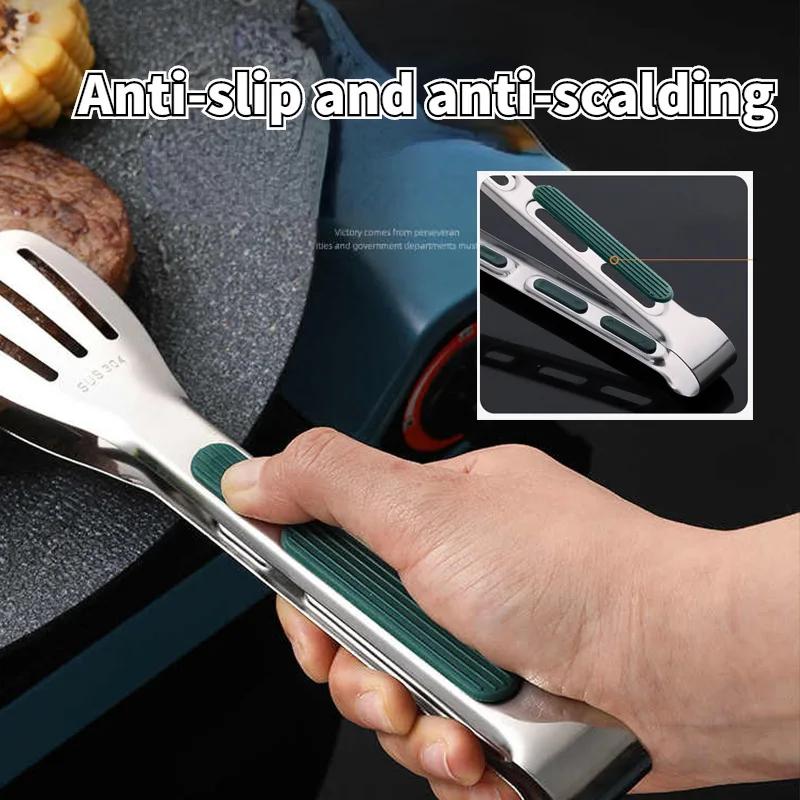 Long Handle Non-slip Food Tongs Cookware Bbq Kitchenware Utensils for Kitchen Meat Salad Steak Food Clip Tools Gadgets Dining