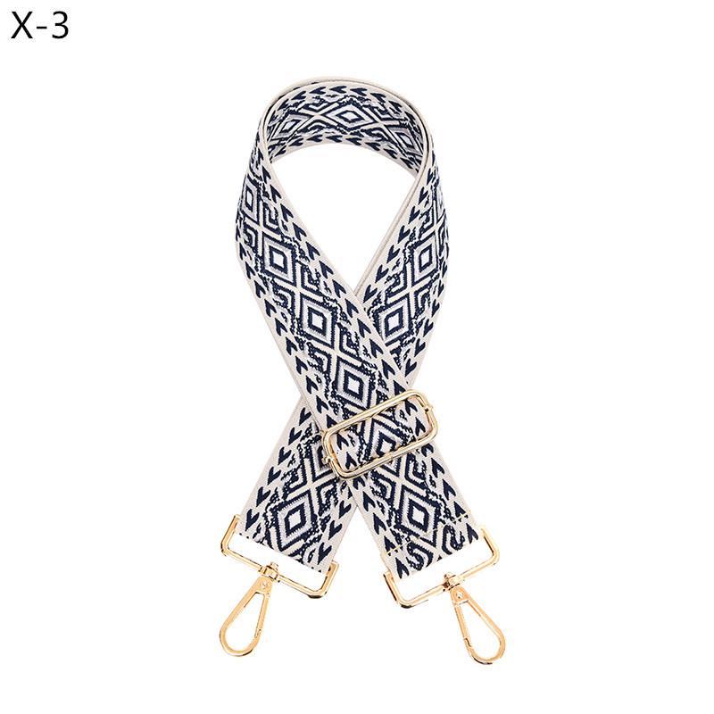 Európsky a americký diamantový vzor široký ramenný popruh pre dámske kabelky - nastaviteľný náhradný žakárový popruh crossbody.