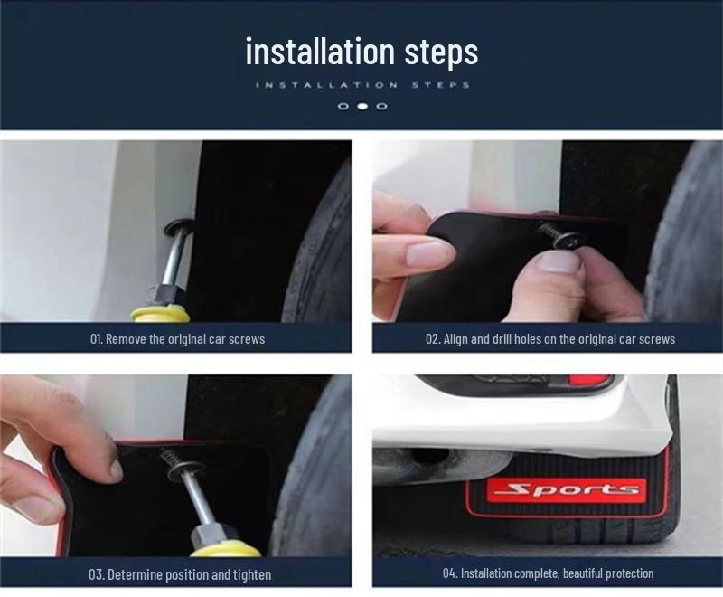 Universal Car Mudguards - Plastic Anti-Splash Tire Protectors