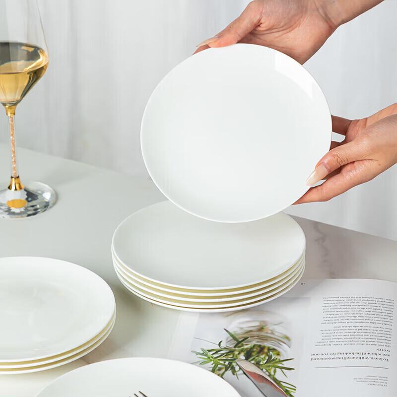 8-inch Pure White Round Ceramic Plate