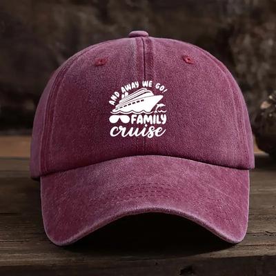 Fashionable Cruise Printed Baseball Cap with Outdoor Sun Protection and Simple Design Style Suitable for Both Men and Women