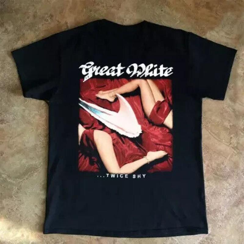 Great White Band Twice Shy Tour 1989 Black S2345xl Unisex Tshirt