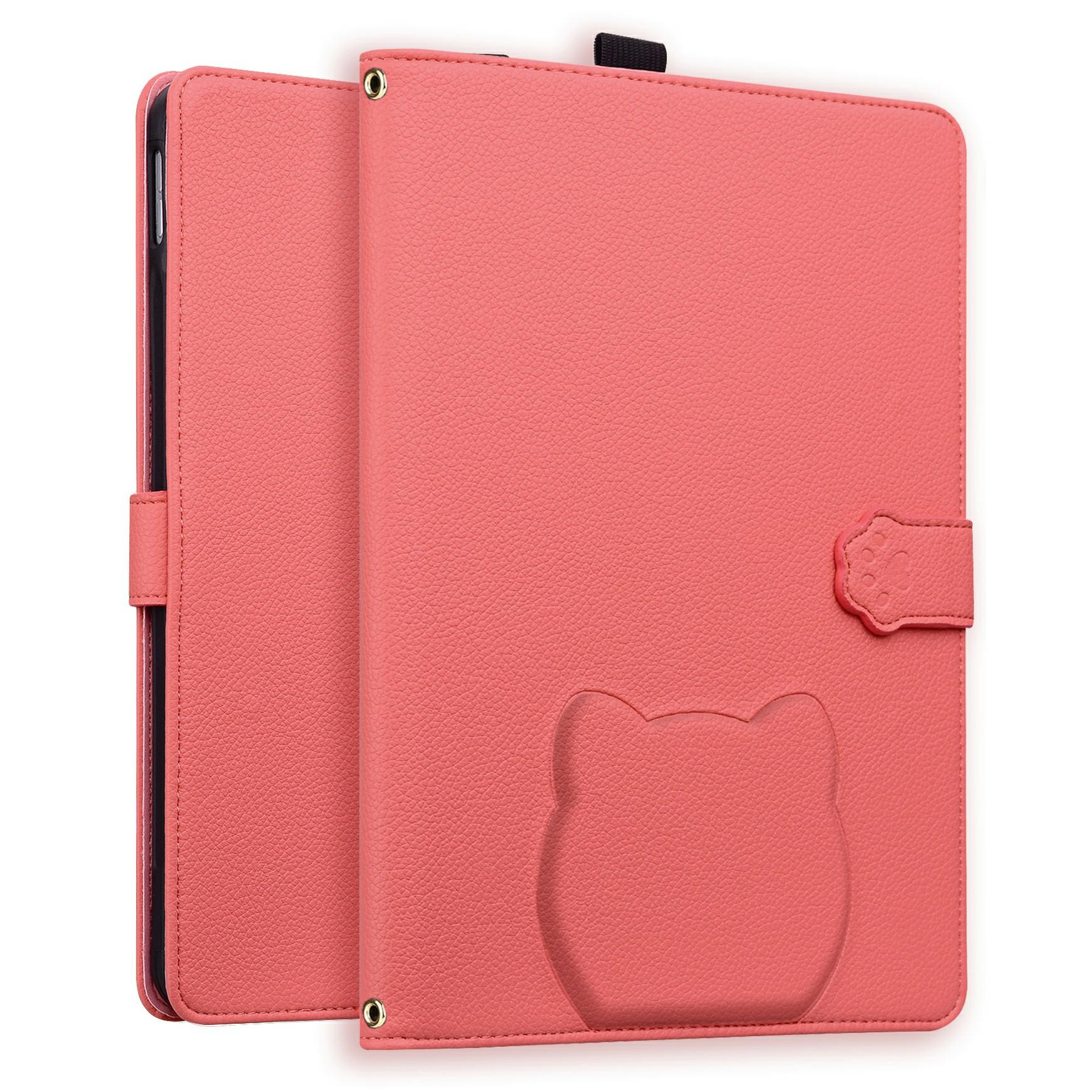 

Чехол-кошелек для Amazon Kindle Paperwhite (2024) Кожаная подставка-чехол для стола с держателем для стилуса, 3D-эффект, рисунок кошки Watermelon Red