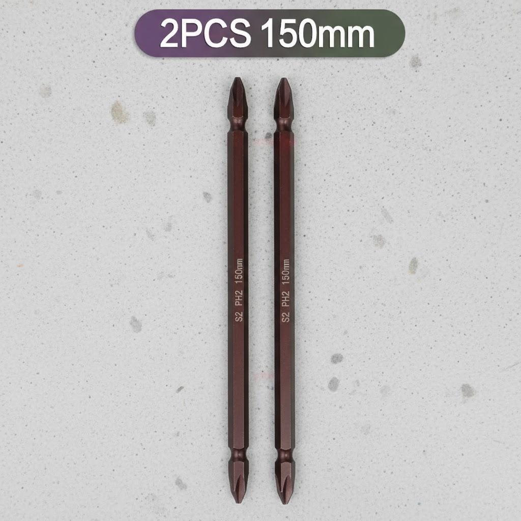 10PCS S2 Alloy Steel PH2 Double Head Screwdriver Bits 65mm 100mm 150mm Magnetic High Hardness Electric Drill Accessories