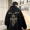Men's Autumn Retro Hoodie - Trendy High Street, Loose-Fit, Plus Size Pullover.